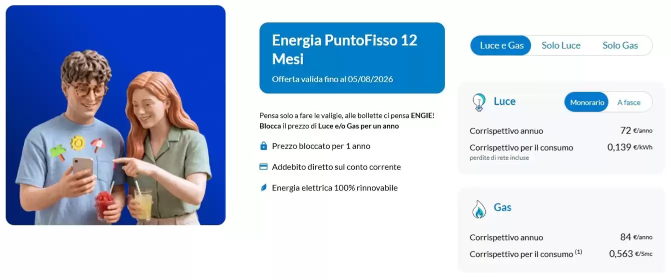 Volantino Engie a Laterza | Energia PuntoFisso 12 Mesi | 2026-07-30T00:00:00.000Z - 2026-08-05T00:00:00.000Z