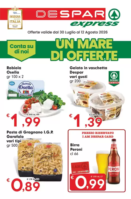Volantino Despar Express | Un mare di offerte | 2026-07-30T00:00:00.000Z - 2026-08-12T00:00:00.000Z