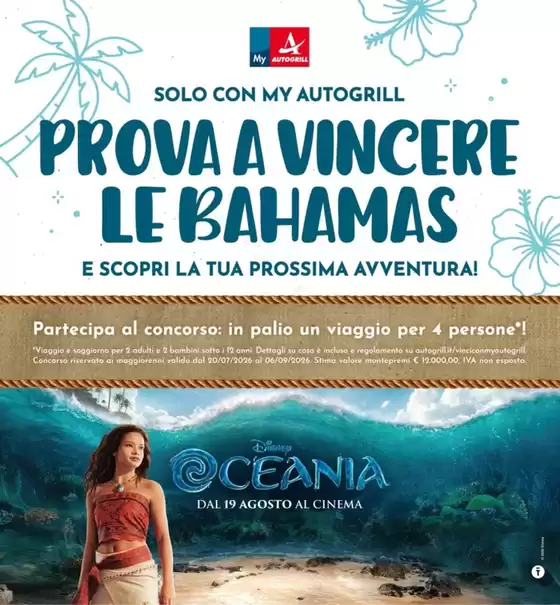 Volantino Autogrill | Prova a vincere le bahamas | 2026-07-30T00:00:00.000Z - 2026-09-06T00:00:00.000Z