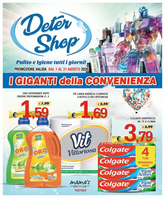 Volantino Deter Shop | I giganti della convenienza | 2026-08-01T00:00:00.000Z - 2026-08-31T00:00:00.000Z