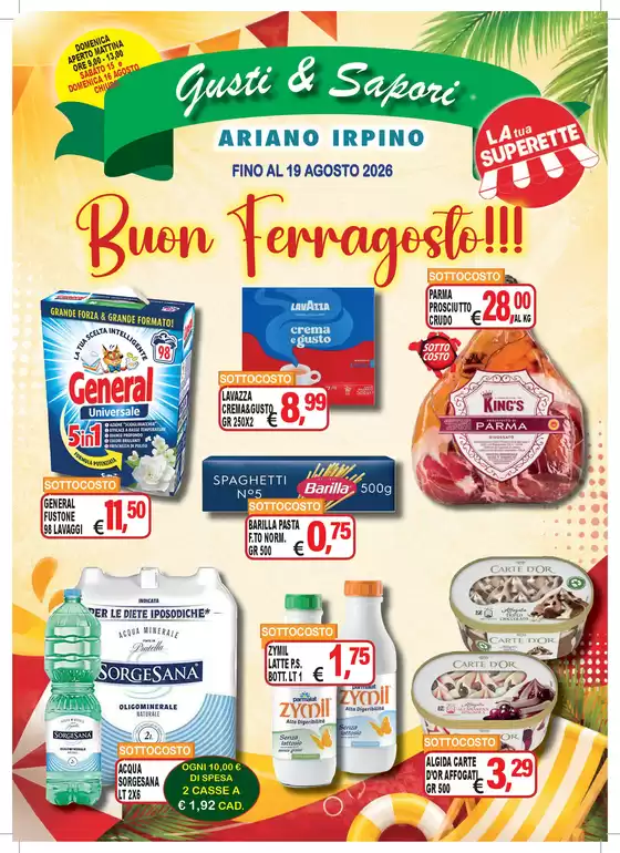 Volantino Gusti e Sapori Supermercato | Buon Ferragosto!!! | 2026-07-31T00:00:00.000Z - 2026-08-19T00:00:00.000Z