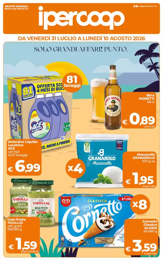 Volantino Ipercoop | SOLO GRANDI AFFARI! | 2026-07-31T00:00:00.000Z - 2026-08-10T00:00:00.000Z
