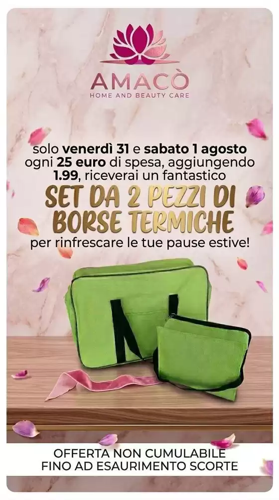 Volantino Amacò | Set da 2 pezzi di borse termiche | 2026-07-31T00:00:00.000Z - 2026-08-01T00:00:00.000Z