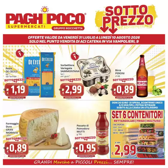 Volantino PaghiPoco | Sottoprezzo | 2026-07-31T00:00:00.000Z - 2026-08-10T00:00:00.000Z