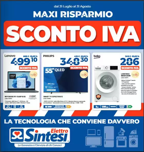 Volantino Elettrosintesi | Sconto iva | 2026-07-31T00:00:00.000Z - 2026-08-31T00:00:00.000Z