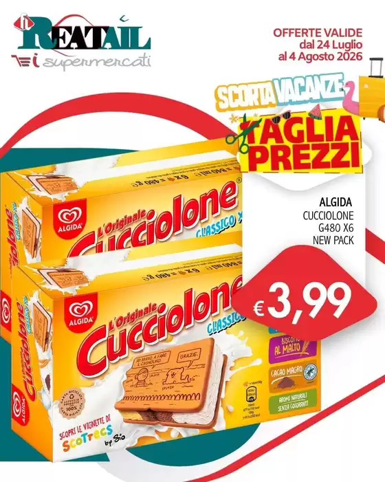 Volantino Reatail Supermercati | Offerte dal 24 luglio al 4 agosto 2026 | 2026-07-24T00:00:00.000Z - 2026-08-04T00:00:00.000Z