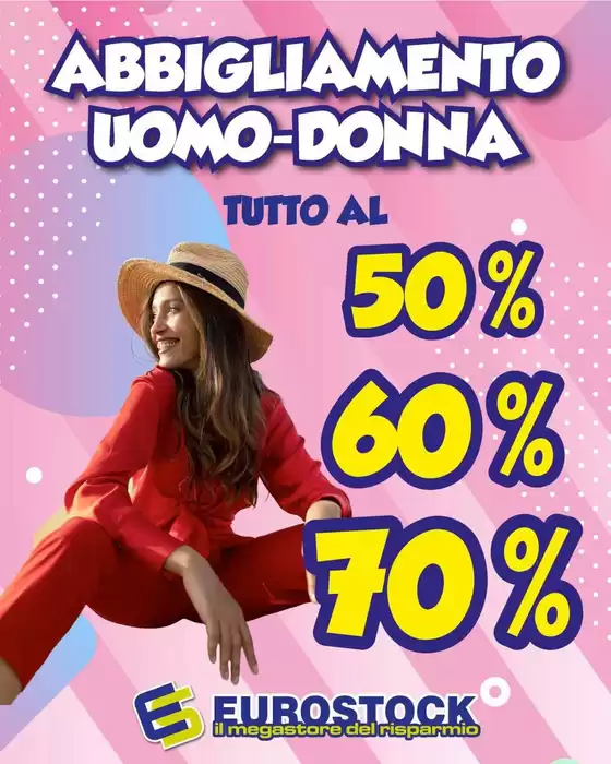 Volantino Eurostock | Abbigliamento uomo-donna | 2026-08-03T00:00:00.000Z - 2026-08-16T00:00:00.000Z