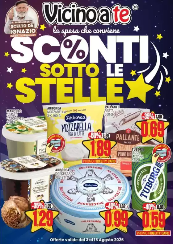 Volantino Vicino a Te | Sconti sotto le stelle | 2026-08-03T00:00:00.000Z - 2026-08-15T00:00:00.000Z