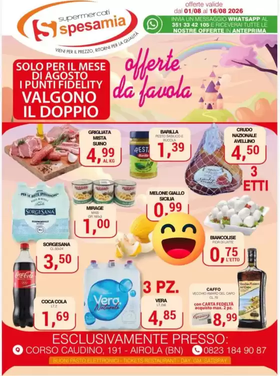 Volantino Supermercati Spesa Mia a Massa Lubrense | Offerte da favola | 2026-08-01T00:00:00.000Z - 2026-08-16T00:00:00.000Z