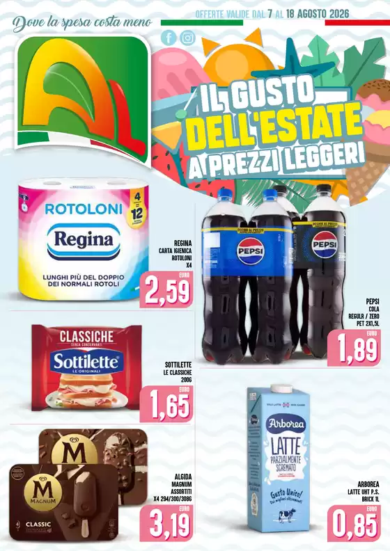 Volantino Al Discount a San Vittore Olona | il gusto Dell'ESTATE A PREZZI LEGGERI | 2026-08-07T00:00:00.000Z - 2026-08-18T00:00:00.000Z