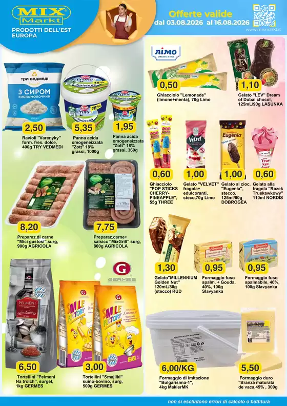 Volantino Mix Markt | Prodotti Dell'Est Europa | 2026-08-03T00:00:00.000Z - 2026-08-16T00:00:00.000Z