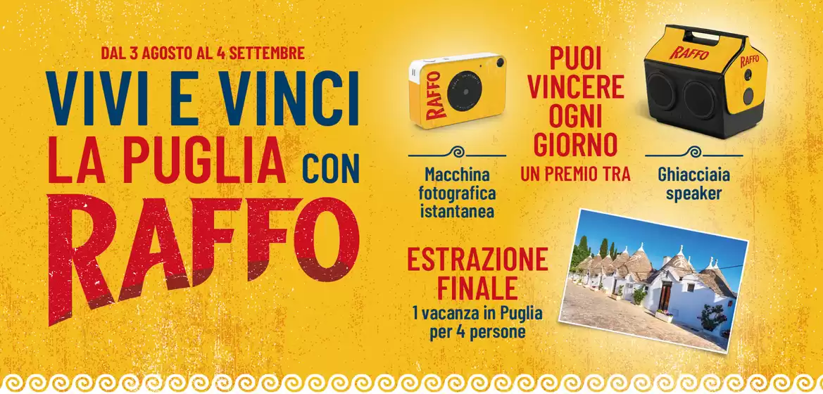Volantino Old Wild West | Vivi e vinci la puglio con raffo | 2026-08-03T00:00:00.000Z - 2026-09-04T00:00:00.000Z