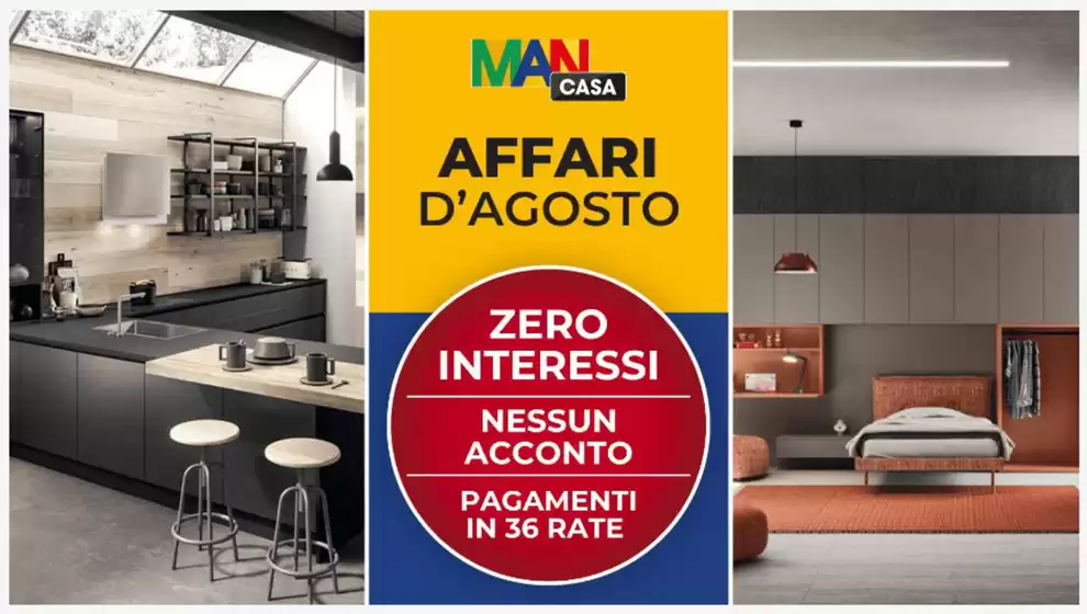 Volantino ManCasa | Affari d'agosto | 2026-08-03T00:00:00.000Z - 2026-08-31T00:00:00.000Z