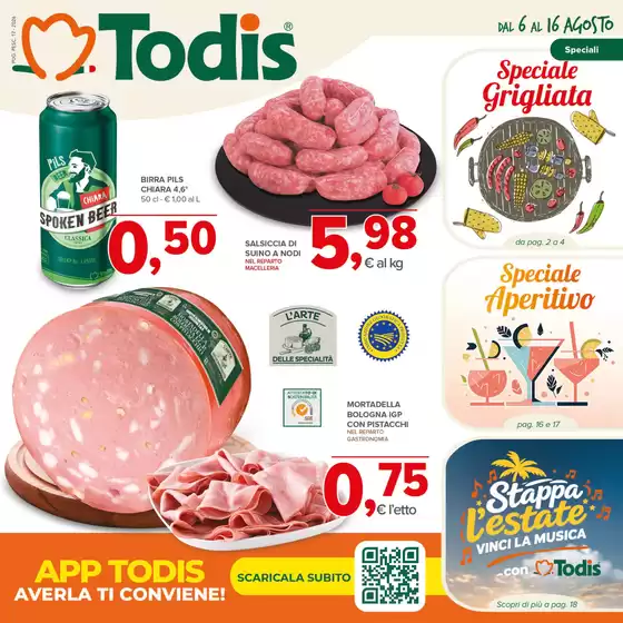 Volantino Todis a Ruffano | Speciale Grigliata | 2026-08-06T00:00:00.000Z - 2026-08-16T00:00:00.000Z