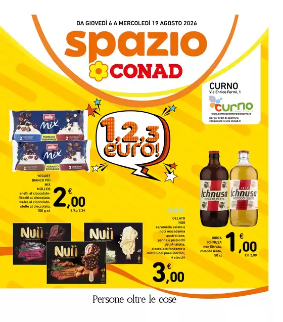 Volantino Spazio Conad a Boltiere | 1,2,3 euro! | 2026-08-06T00:00:00.000Z - 2026-08-19T00:00:00.000Z