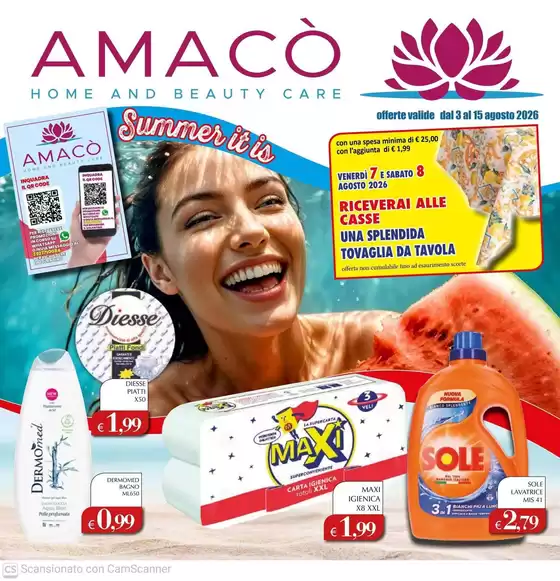 Volantino Amacò a Borgolavezzaro | Offerte valide dal 3 al 15 agosto 2026 | 2026-08-03T00:00:00.000Z - 2026-08-15T00:00:00.000Z