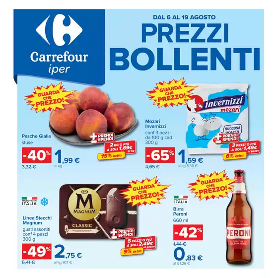 Volantino Carrefour Ipermercati | Prezzi Bollenti | 2026-08-06T00:00:00.000Z - 2026-08-19T00:00:00.000Z