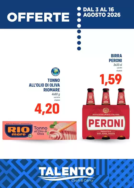 Volantino Talento | Offerte | 2026-08-03T00:00:00.000Z - 2026-08-16T00:00:00.000Z