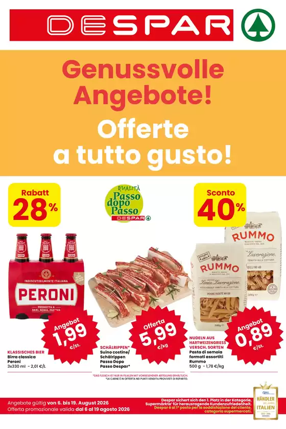 Volantino Despar | Offerte a tutto gusto! | 2026-08-06T00:00:00.000Z - 2026-08-19T00:00:00.000Z