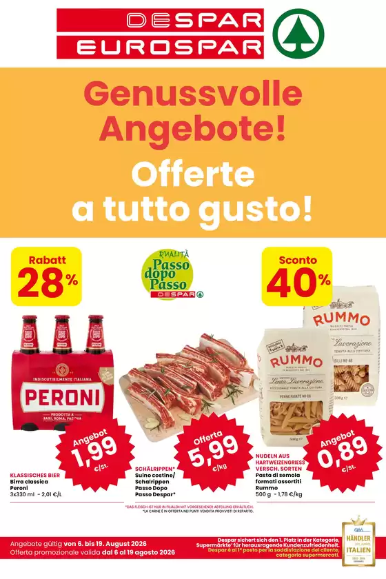 Volantino Eurospar | Offerte a tutto gusto! | 2026-08-06T00:00:00.000Z - 2026-08-19T00:00:00.000Z
