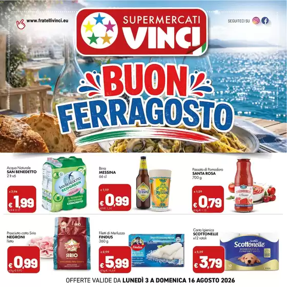 Volantino Supermercati Vinci | Buon ferragosto | 2026-08-03T00:00:00.000Z - 2026-08-16T00:00:00.000Z
