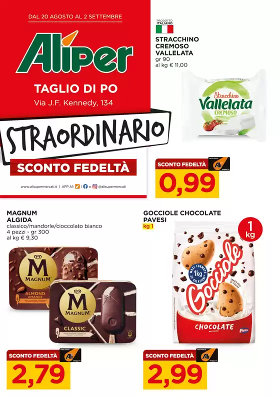 Volantino Alì e Alìper a Porto Tolle | Straordinario sconto fedeltà | 2026-08-20T00:00:00.000Z - 2026-09-02T00:00:00.000Z