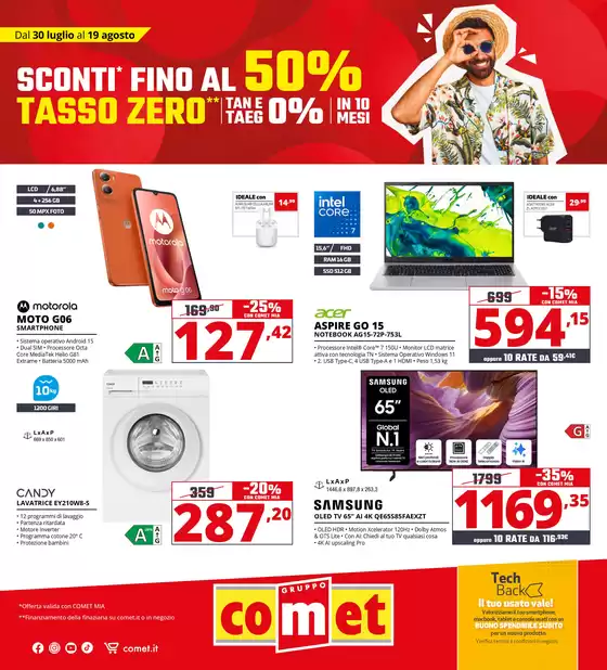 Volantino Comet | Tasso zero da Comet! | 2026-07-30T00:00:00.000Z - 2026-08-19T00:00:00.000Z