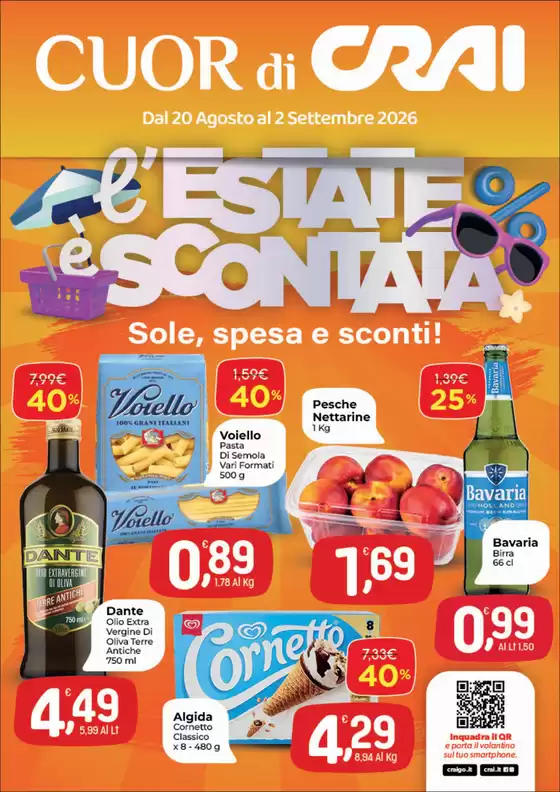Volantino Crai | l estate e scontata | 2026-08-20T00:00:00.000Z - 2026-09-02T00:00:00.000Z