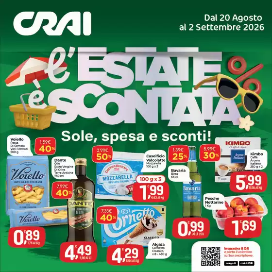 Volantino Crai | l estate è scontata | 2026-08-20T00:00:00.000Z - 2026-09-02T00:00:00.000Z