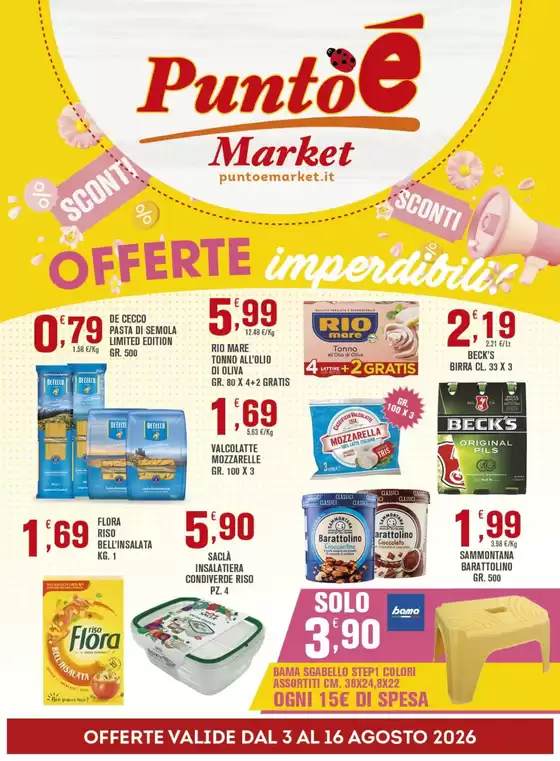 Volantino Punto è Market a Sant'Agata sul Santerno | Offerte imperdibili! | 2026-08-03T00:00:00.000Z - 2026-08-16T00:00:00.000Z