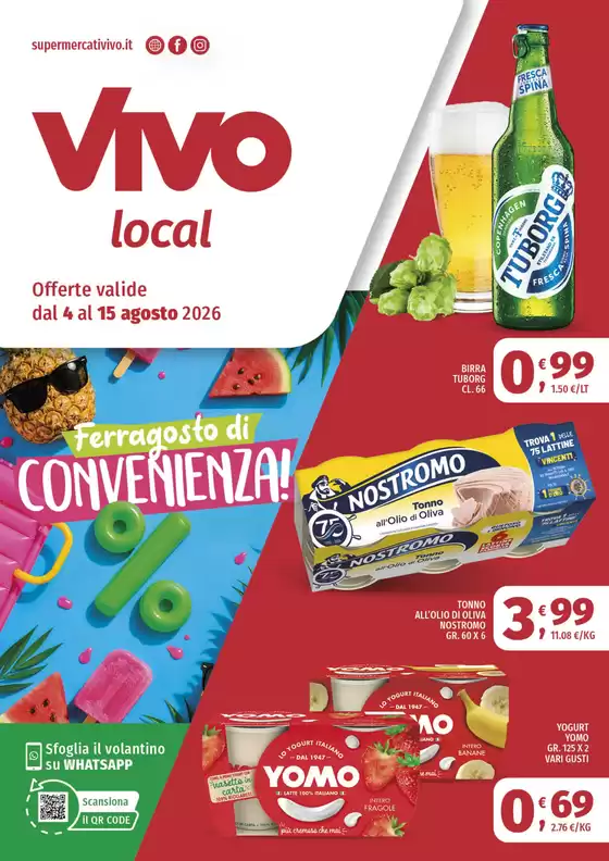 Volantino Vivo Market a Sant'Agata sul Santerno | Ferragosto convenienza! | 2026-08-04T00:00:00.000Z - 2026-08-15T00:00:00.000Z