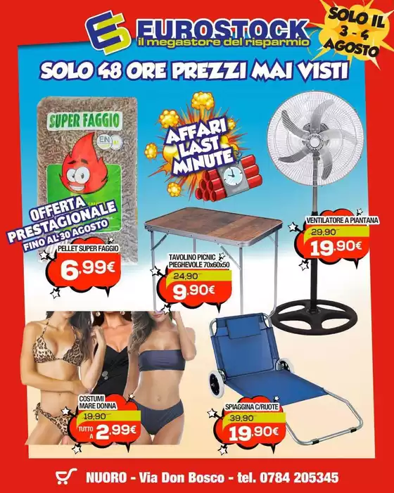 Volantino Eurostock | Solo il 3-4 agosto | 2026-08-03T00:00:00.000Z - 2026-08-30T00:00:00.000Z