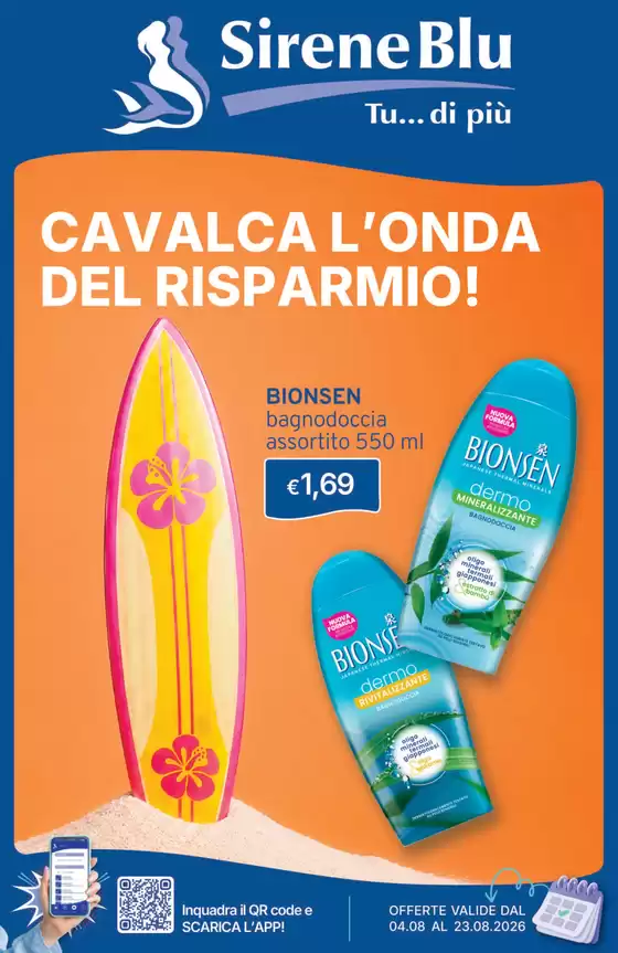 Volantino Sirene Blu a Naro | Cavalca l'onda del risparmio! | 2026-08-04T00:00:00.000Z - 2026-08-23T00:00:00.000Z