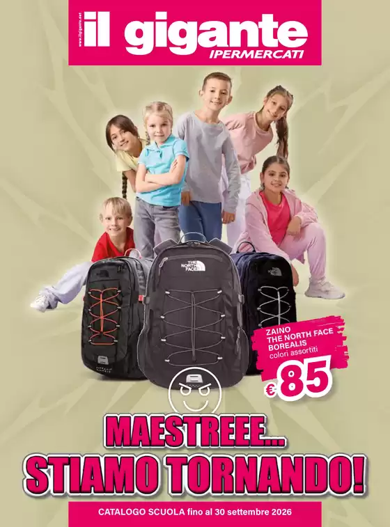 Volantino Il Gigante a Gossolengo | Catalogo Scuola | 2026-08-06T00:00:00.000Z - 2026-09-27T00:00:00.000Z