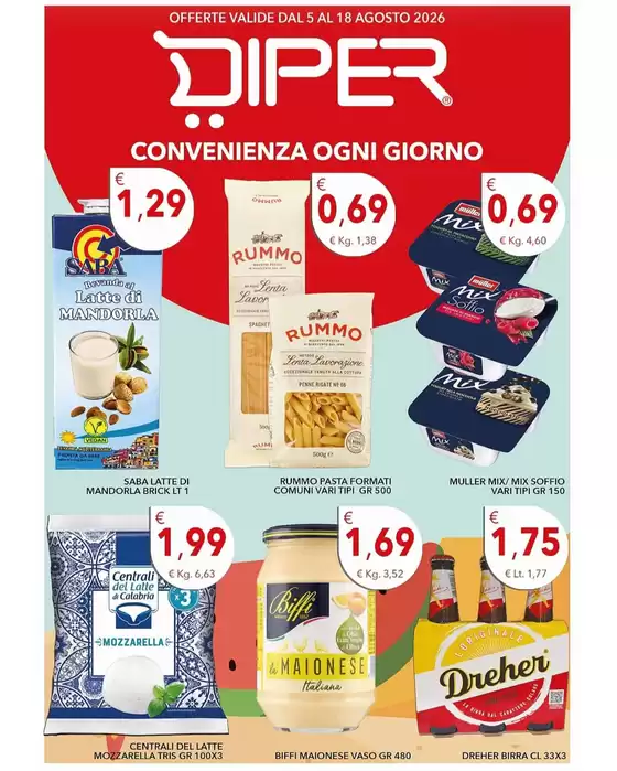 Volantino Diper Spesa | Convenienza ogni giorno | 2026-08-05T00:00:00.000Z - 2026-08-18T00:00:00.000Z