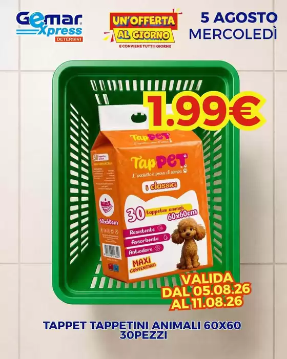 Volantino Gemar Detersivi a Cartigliano | Un'offerta al giorno  | 2026-08-05T00:00:00.000Z - 2026-08-11T00:00:00.000Z