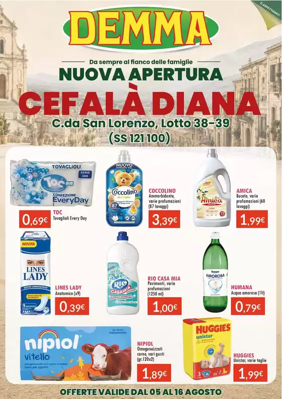 Volantino Sanitaria Demma a Sagron Mis | Cefala diana | 2026-08-05T00:00:00.000Z - 2026-08-16T00:00:00.000Z