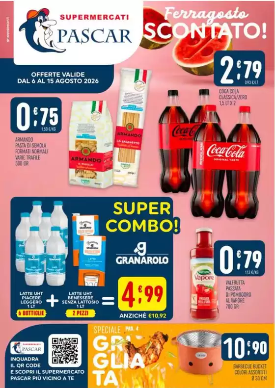 Volantino Pascar | Ferragosto scontato! | 2026-08-06T00:00:00.000Z - 2026-08-15T00:00:00.000Z