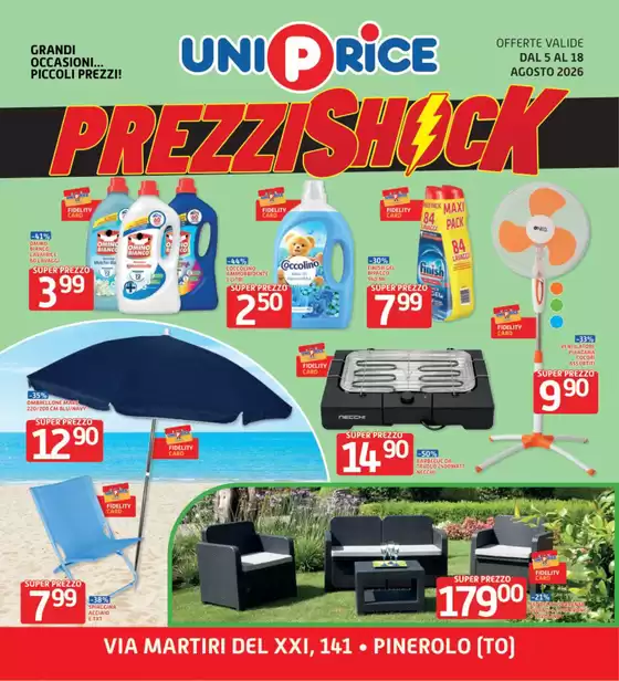 Volantino UniPrice a Carbonera | Prezzi shock | 2026-08-05T00:00:00.000Z - 2026-08-18T00:00:00.000Z