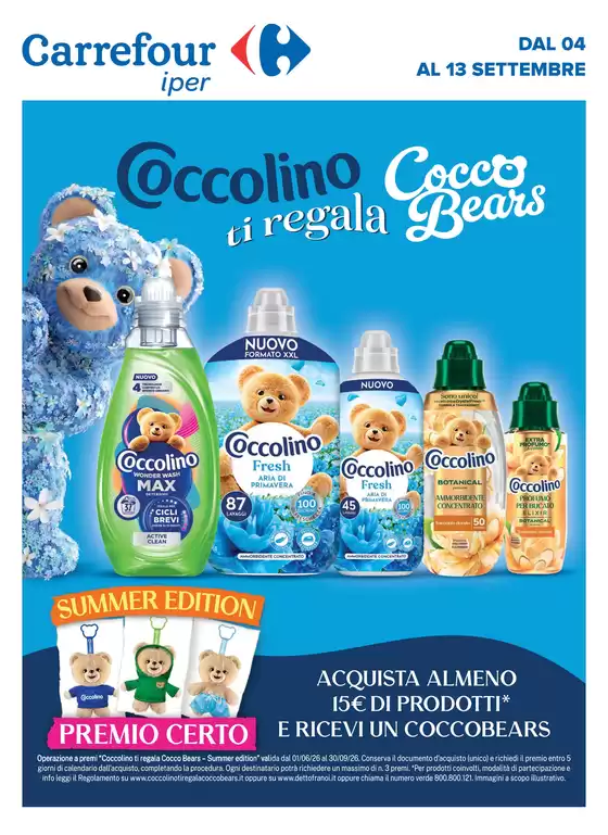 Volantino Carrefour Ipermercati | Speciale coccolino | 2026-06-01T00:00:00.000Z - 2026-09-30T00:00:00.000Z