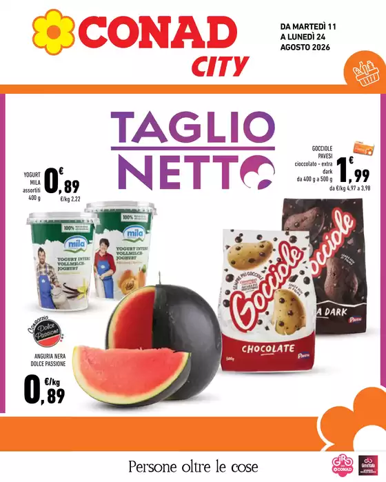 Volantino Conad City a Cavareno | Taglio netto | 2026-08-11T00:00:00.000Z - 2026-08-24T00:00:00.000Z
