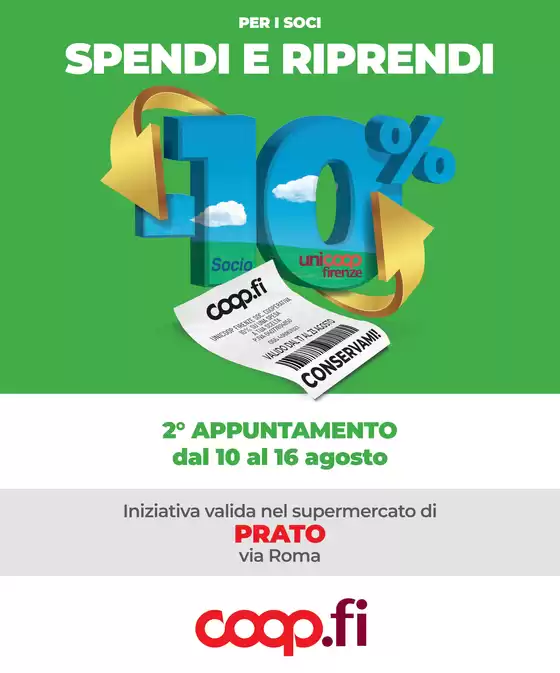 Volantino Coop a Capoliveri | Spendi e riprendi Prato 2 | 2026-08-10T00:00:00.000Z - 2026-08-23T00:00:00.000Z