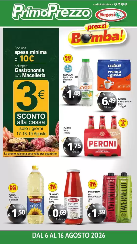 Volantino PrimoPrezzo | Prezzi bomba | 2026-08-06T00:00:00.000Z - 2026-08-16T00:00:00.000Z