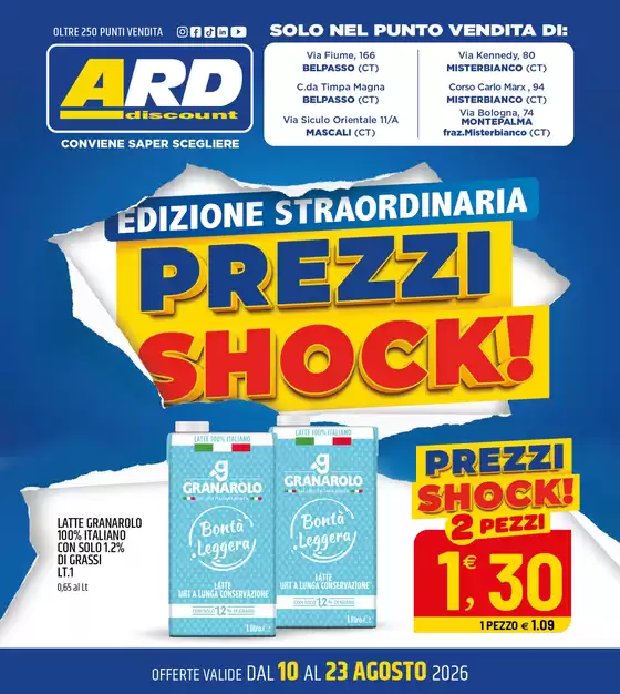 Volantino ARD Discount a Nocciano | Prezzi shock!  | 2026-08-10T00:00:00.000Z - 2026-08-23T00:00:00.000Z