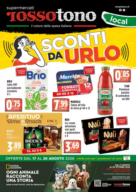 Volantino Supermercati Rossotono Local a Catania | Sconti da urlo | 2026-08-17T00:00:00.000Z - 2026-08-26T00:00:00.000Z
