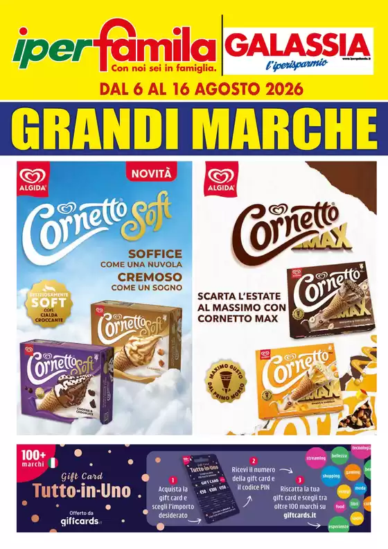 Volantino Galassia | Grandi marche | 2026-08-06T00:00:00.000Z - 2026-08-16T00:00:00.000Z