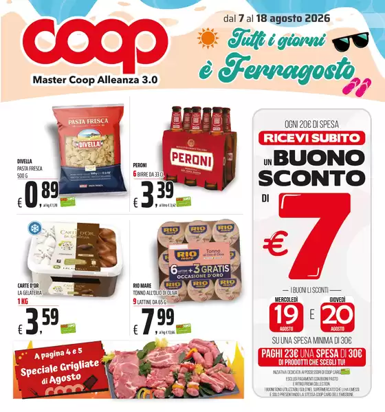 Volantino Coop | Tutti i giorni e ferragosto | 2026-08-07T00:00:00.000Z - 2026-08-18T00:00:00.000Z