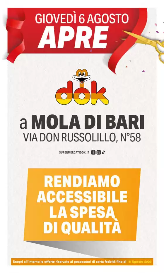 Volantino Dok | Apre | 2026-08-06T00:00:00.000Z - 2026-08-16T00:00:00.000Z