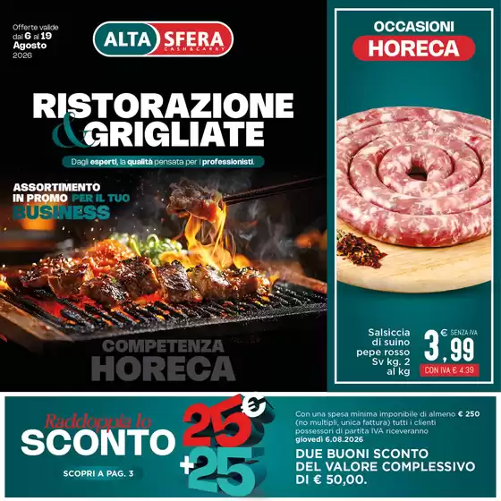 Volantino Altasfera | Occasioni HORECA. | 2026-08-06T00:00:00.000Z - 2026-08-19T00:00:00.000Z