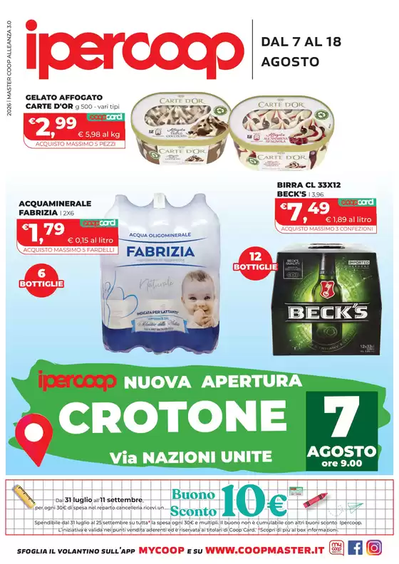 Volantino Ipercoop | dal 7 al 18 agosto | 2026-08-07T00:00:00.000Z - 2026-08-18T00:00:00.000Z
